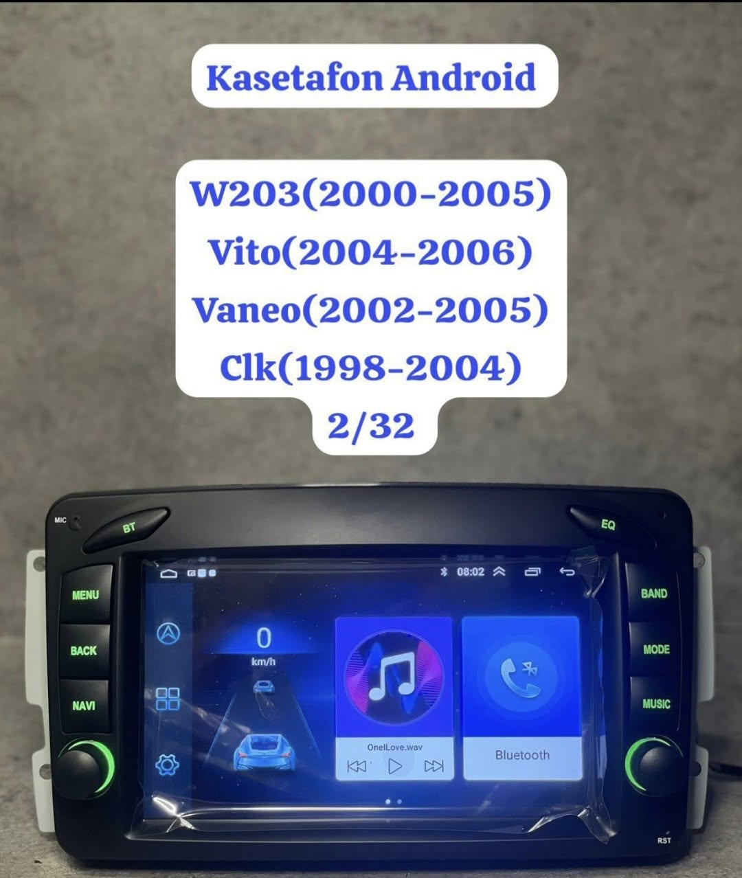 Kasetofon android per C class,Vito,Vaneo,Clk